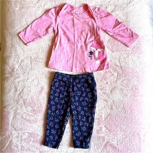 Carter's Girls Two Piece Fox Outfit Size 0-3 Months